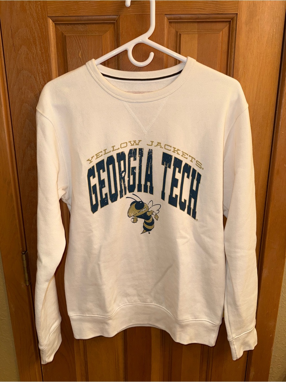 League Cream Georgia Tech Yellow Jackets Crewneck Sweatshirt